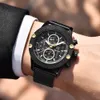 Benyar Watch Men Quartz Chronograph Watchs Business Cash Cash Cash Wax Orologi in acciaio Waterproof Watch Men Saat7419872