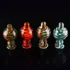 Bouchon de carburateur de bulle de verre de couleur américaine OD26mm Unique pour les narguilés à dessus plat Quartz Banger ongles eau Bongs tuyau Dab plate-forme