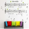 Musique autocollant musique est ma vie thème chambre décor danse musique Note amovible Mural étanche autocollant Mural