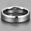 حلقات النطاق Nuncad Men039S Carbide Tungsten Ring 6mm Wide Steel LOLE MATTE SURPHTER