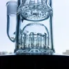 12 Silah Ağacı Percolator Cam Su Bongs Küçük Dab Rig Mini Bong Çift Ağacı Perc Nargile Başlık Cam Dab Kuleleri 14mm Banger