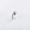 Wholesale- 925 Sterling Silver Rings For Women Obsidian Leaf Double Layer Thai Silver Opening Index Finger Ring