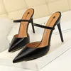 Donna Estive Summer Shoes Woman Sandals 2019 Summer Pointed Tee High High Cheels Slingback Slingback Stiletto Shoes Slippers 4966111