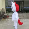 Halloween vit unicorn maskot kostym högkvalitativ tecknad film röd svans monster djur anime tema karaktär jul karneval part kostymer