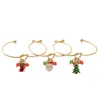 Nieuwe Charms Armband Kerstboom Rendier Rode Santa Claus Sleigh Dangle Charm Candy Cane Sneeuwman Emaille Charme Korting Sieraden voor Meisje