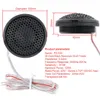 2pcs 120W Black Aluminium Car Tweeter Loud Speaker Transparent Silk Stretch Film Hifi Speakers Auto Radio Stereo Loudspeaker