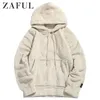 Zaful män hoodies män pullover klänning kvinnlig pock pocket patch detalj fluffy hoodie hooded sweatshirt damer toppar 2019 hoody