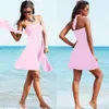 Beachwear Women Fashion Plage Moda Praia Swimwear Dress Sunscreen Vestidos Playa Ribbon Wrapped Het Strand Dresses Beach rope soleli playero