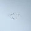 Einfache gebürstete silberne Farbe Karma-Kreis-Ringe für Frauen trendige runde Party-Hochzeitsband-Schmuck langlebige Ringe Bijoux R027253q