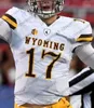 Tthr NCAA Wyoming Cowboys # 17 Josh Allen Brown White Jersey Coffee Cheap College Football Stitcehd No Name Uomo Youth Kid Donna Adulto S-3XL