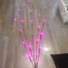 20LED Gece Işıkları Pil Powered Twig Lamba Kapalı Otel Simülasyon Ağacı Işık Fotoğraf Prop Noel Dekorasyon