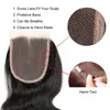Fasci di capelli vergini brasiliani non trattati dei capelli umani dell'onda del corpo 3 pacchi con chiusura in pizzo 4*4 parte libera colore nero naturale