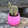 7*7cm Mini Flower Pots Multi Colors Round Plastic Planters Leak Water Hole Design Succulent Plants Garden Pot lin2915