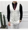 2019 3PC Suit Men preto Marca New Slim Fit Negócios Formal Wear Tuxedo alta qualidade do vestido de casamento dos homens Ternos Casual Traje Homme