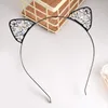 Acessórios de cabelo Cat Ear Headband para crianças e adultos 3 cores Head Hoop Strass Metal Hairband Presente de Natal