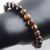7 Chakra Natural Stones Buddha Strand Bracelet Healing Balance Meditation Rainbow Reiki 8mm Round Beads Men Jewelry BK325