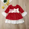 Christmas Toddler Baby Kids Girls Tutu Lace Gown Velvet Flared Party Dresses