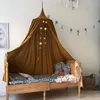 Tenda per lettino Decorazione della camera dei bambini Rete per culla Tenda Panno di cotone lavato Appeso Cupola Zanzariera per bambini Photog spedizione gratuita 2020 nuovo