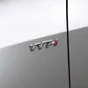 Metal VVT-i VVTi Logo Chrome Silver Strip Car Fender Sticker Side Emblem Badge for TOYOTA Camry COROLLA YARiS Ralink REIZ CROWN