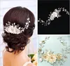 Bridal handmade pearl tiara white pearl leaf wedding dress accessory hair band