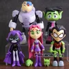 Teen Titans Go Robin Cyborg Beast Boy Starfire Raven Silkie ПВХ фигурки детские игрушки подарки 7 шт./компл. C19041501