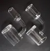 4mm Thick Clear Bottom Quartz Banger Nails All-In-One Male Female joints Flat top Quartz Nail Suitfor Glass Water Bongs Dab Rigs