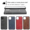 Dla iPhone 11 Pro Xs Max Portfel Case Luksusowe PU Skórzane Magnetyczne 2w1 Odpinany etui na telefon z gniazdami kart do Samsung Note10 S10
