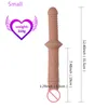 Kształt miecza duże dildos Uchwyt Duża mała mięso penis elastyczny i realistyczny kutas dildo żeńska masturbacja zabawki t2002189127