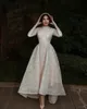 2020 Arabo Aso Ebi Oro Musulmano Abiti Da Sposa In Pizzo In Rilievo Una Linea di Abiti Da Sposa Vintage Abiti Da Sposa Sexy ZJ232