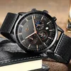 Relogio Lige Mens Watches Top Brand Luxury Casual Quartz Wristwatch Men Fashion Stainless Steel Waterproof Sport Chronograph+box Y19051403