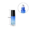 5ML Metal Roller Refillable Bottle For Essential Oils Roll-on Glass Bottles Gradient 5 Colors Glass Roll On Container