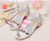 Lovely Silver Gold Pink Flower Girls' Shoes Kids' Shoes Girl's Wedding Shoes Kids' Accessories SIZE 26-37 S321003