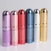 1Pcs 6ml Metal Bullet spray Bottle for perfume Cosmetic Light Portable Lipstick Shape Non-slip Pattern Fashion Empty for travelling