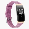 ナイロンキャンバス織布織りバンドfor Fitbit Inspire / Inspire HRスマートウォッチレッド交換ブレスレットストラップバンドアクセサリー