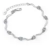 Браслеты для цепи моды для женщин Высококачественные кристаллические браслеты 925 Серебряные браслеты Bangles Bangles GB654236Y
