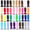 Tranças de cabelo sintético ombre trança caixa de cabelo trança rosa roxo verde cinza amarelo cores douradas tranças de crochê kanekalon1488806