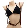 Club de nuit Sexy Fashion's Pu Pu Black Brown Le cuir lié BRA BRA SEXY BORGE CEINDION CEINTROLE ACCESSOIRES DE BOJET