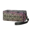 SHUJIN Fashion Women Zipper Cosmetic Bag Luminous Makeup Bag Geometric Cosmetics Organizer Folding Travel Make Up Bags8855758