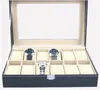 Faux Leather Watch Box Display Case Organizer 12 Slots Smycken Förvaringslåda