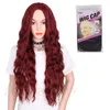 AISI BEAUTY 30 "perruques de cheveux synthétiques longs ondulés de couleur mixte marron et jaune pour femmes