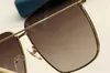 Nuevas gafas de sol de diseñador de moda 0394s montura cuadrada de metal estilo popular simple gafas de protección al aire libre uv 400 para hombres y mujeres263i