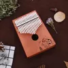 Wysokiej jakości seria Bożego Narodzenia 17 Keys Kalimba Wood Mahogany Body Thumb Piano Play z gitarami instrumentami muzycznymi