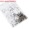 DIY Apparel Sewing Fabric Rhinestones 1440PCS 1.4-4.8 mm Multicolor Resin Flatback Rhinestones Nail Art Pärlor Borra Smycken Tillbehör