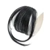 100% Real Clip in Air Bangs Human Hair One Piece Clip in Fringe Hair Extensions Natural Color for Women
