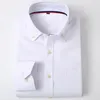 E-Baihui New Mens Långärmad Solid Oxford Dress Shirt Stripe Högkvalitativ Man Casual Regular-Fit Tops Button Down T Shirts L676