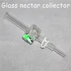 7,5 tum Mini Glass Nectar Hookahs med 10mm 14mm Quartz Tips Keck Clip 5 ml Silikonbehållare Reclaimer Nectar Kit för rökning