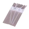 Partihandel Färg Straw One-Time Art Haw Long Elbow Juice Dricka Plast Straw 100 Sticks Stock Free Shipping