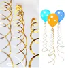 PVC Foil Swirls Dekoration Tak Hängande Virvel Dekoration Metallisk Folie Dangling Swirls För Årsdag Födelsedag Bröllop Dusch Party 6pcs