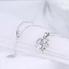 Gerhodineerde kettingen Klavertje Vier Patroon Mozaïek Witte Zirkoon Hanger Accessoires S925 Sterling Zilveren Ketting Galacadeaus7627112