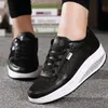 Venda Quente-Novas Mulheres Casual Sapatos Mulheres Fitness Senhora Sapatos Swing Sapatos Lace Up Slimming Altura Aumentando